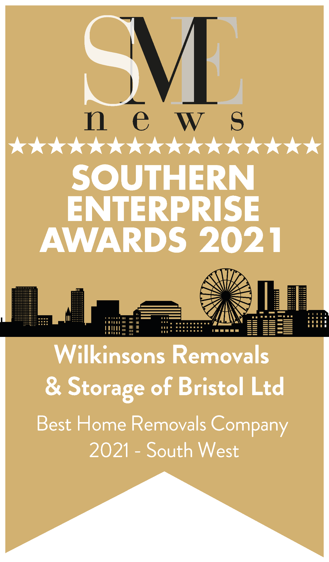 SME News awarded Wilkinsons as Best Home Removals Company 2021 in the South West
